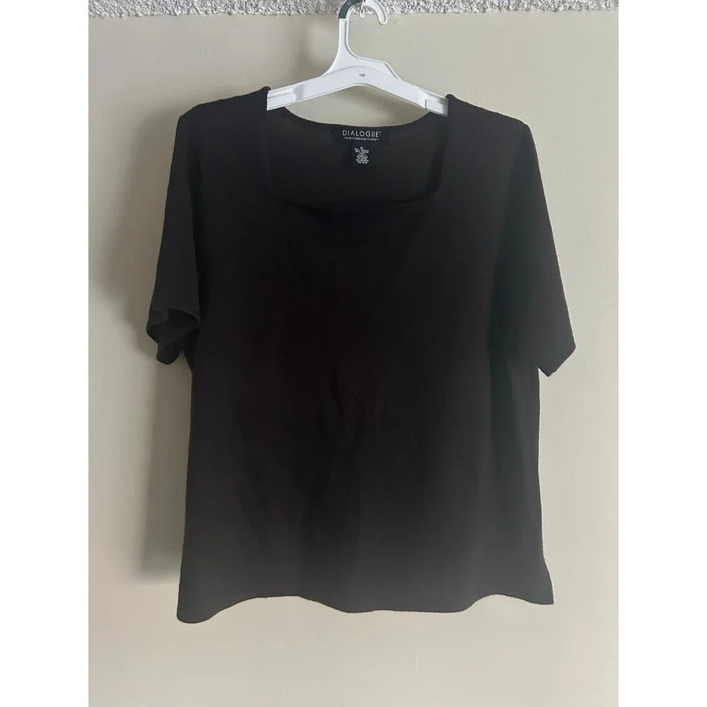 Dialogue Knit Top Merino Wool blend size 1X